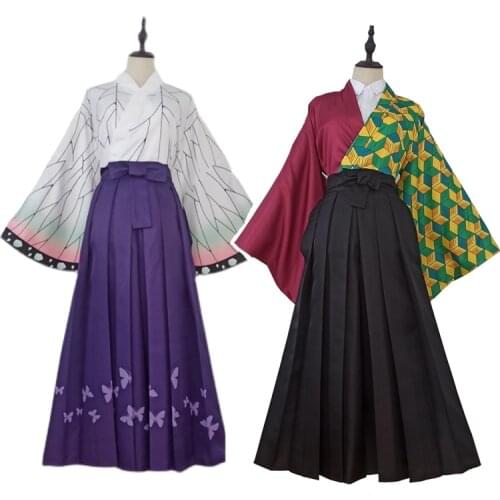 Anime Demon Slayer Kimetsu No Yaiba Cosplay Costumes Women Tomioka Giyuu Kochou Shinobu Cosplay Kimono Costumes For Men CS622