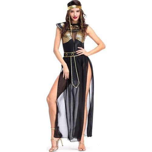 Sexy Deluxe Ladies Fancy Dress Cleopatra Egypt Womens Costume Egyptian Goddess Costume Egypt Queen Cosplay Costume