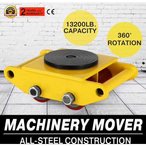 Machinery Mover Machine Dolly Skate Machinery Roller Mover Cargo Trolley 6 Ton