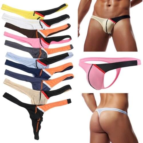 Men Sexy Swimwear Bikini with Thong Mini Swim Young Man Boy Swimsuit Beach Bathing Trunks Shorts Gay Thong