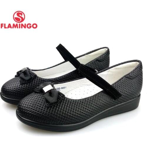 FLAMINGO New Foot Arch design a Spring&Summer Hook&Loop Outdoor Size 31-36 school shoes for girl Free Shipping 82T-GB-0851