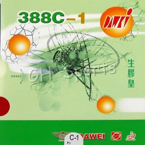 Dawei 388C-1 King of Medium Pips-Out Table Tennis PingPong Rubber Without Sponge Topsheet OX