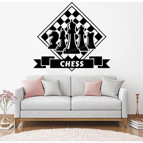 Chess Wall Decal Modern Real Neymar Chess Decal Wall Sticker Interior Living Room Decor Design Waterproof Vinyl Home Decor B107