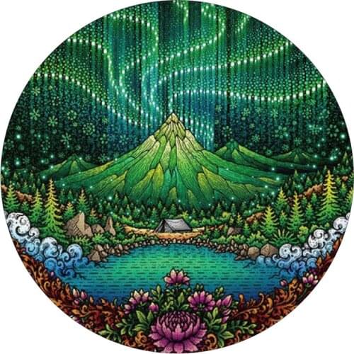 Unique Aurora Wooden Jigsaw Puzzle For Adults Children Christmas Gifts Educational Toys Interactive DIY Wooden Puzzles Games