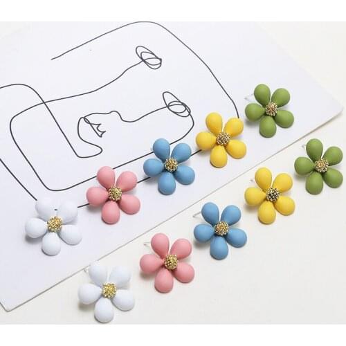 Spring summer flower 925 white fungus nails alloy spray paint fairy style diy handmade jewelry earrings accessories materials