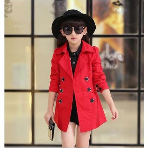 Spring and autumn girls windbreaker jacket fashion childrens clothing windbreaker girls jacket youth 4-14 years old children