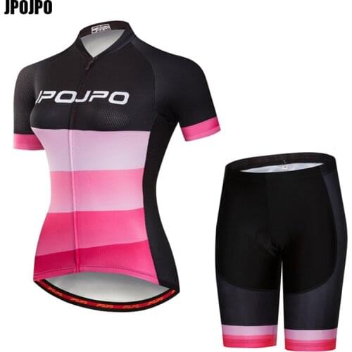 JPOJPO Womens Cycling jersey Pro Team Ropa Ciclismo Short Sleeve BIKE Cycling Clothing Bike Wear Bicycle Shirts Shorts Set