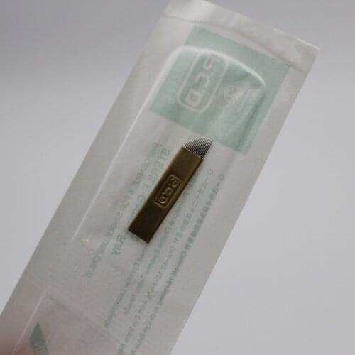 100pcs PCD 14 Pin Permanent Eyebrow Makeup Blades Tattoo Manual Needle For Microblading Pen Machine 3D Eyebrow Microblading