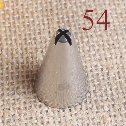304 Stainless Steel 54# Closed Star 4-Tooth Decorating Nozzle Baking DIY Tool Small Number