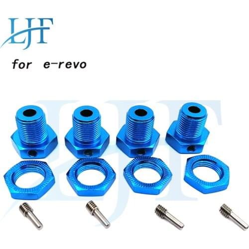 4pcs Aluminum Alloy 17mm Wheel Hex Hub Conversion Adapter For ERO-012 E56087-3 E-REVO RC Car Upgrade Replacement Spare PartsL162