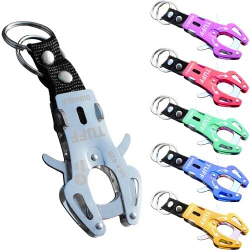 5 Pcs Mixed Color Tiger Hook Buckle Aluminum Carabiner Portable Climbing Carabiner Clip Mountaineering Outdoor Survival Tools