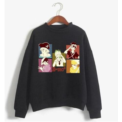 Anime Dr.STONE Cosplay Clothes Costumes Men Hoodies Friend Sweatshirts Hat Clothing Wpwen Tops Unisex 90s