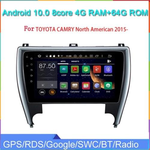 10.1" touch button android 10.0 car dvd gps player for Camry American car dvd player 2015-2017 with gps navigation wifi