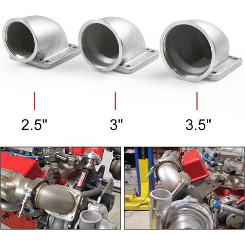2.5'' 3'' 3.5" Vband 90 Degree Cast Stainless Steel Turbo Elbow Adapter Flange For T3 T4 Turbocharger