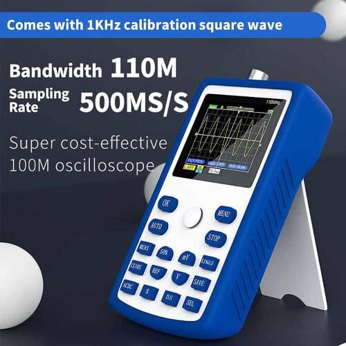 JXSINONE 110MHz Professional Digital Oscilloscope 500MS/s Sampling Rate 110MHz Analog Bandwidth Support Waveform Storage 1C15