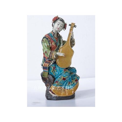 Chinese porcelain model house furnishings living room club decoration girl Beauty figure Sculpture statue Home Decoration