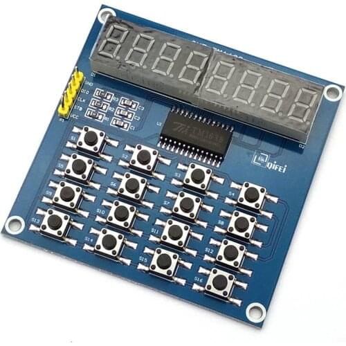 DIY Kit Parts TM1638 8 Bits LED Digital Tube Module Keyboard Scan and Key Display Module For Uno