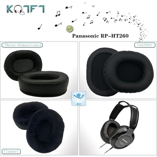 KQTFT 1 Pair of Velvet leather Replacement EarPads for Panasonic RP-HT260 Headset Earmuff Cover Cushion Cups