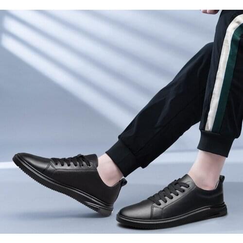 2021 Fashion Men High Quality Genuine Leather Sneakers And Breathable Comfy Casual Slip On Sneakers Mens Driving Handmade Shoes