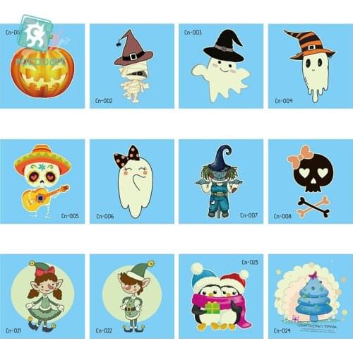 Small Size Tattoo Design Glow In The Dark For Halloween Holiday Party Decoration Temporary Fake Tattoo Sticker For Kids