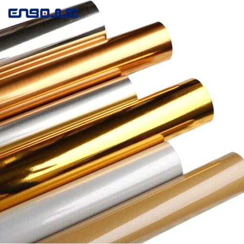 Brushed Gold Sticker Mirror Waterproof Aluminum Foil Sticky Film Silver Self-adhesive Wallpaper Diy Furniture Renovation Sticker