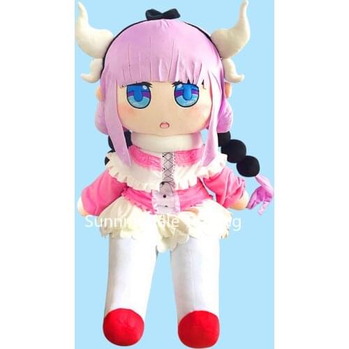 Miss Kobayashis Dragon Maid Plushie Kanna Toy Anime Kanna Kamui Plush Stuffed Doll Cosplay Big Size 120CM for Gift