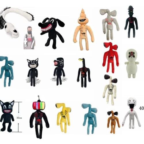 Cartoon Siren Head Plush Toy Sirenhead Black Cats Halloween Thanksgiving Christmas Stuffed Animals For kids Baby Xmas Gift Doll
