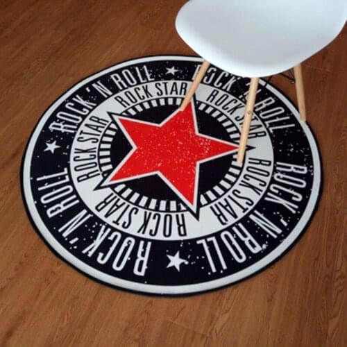 Red Pentagram Star Pattern carpets for living room Bath Hallway Carpet Home Decor Area Soft Rug Kids Room computer chair Mat