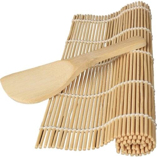 Sushi Maker Kit Rice Roll Mold Kitchen DIY Mould Roller Mat Rice Paddle Set New Sushi Mold,cooking Tools,Set for Sushi Roll 20