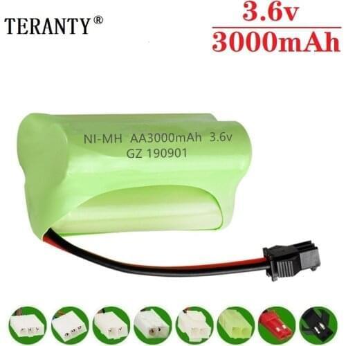 Upgrade 3.6v 3000mah NiNH Battery For Rc Toys Cars Tanks Trucks Robots Guns Boats AA Ni-MH 3.6v Rechargeable Battery Pack 1pcs