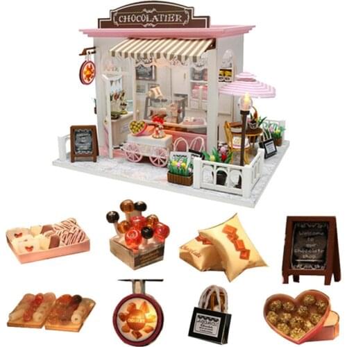 Very Cute DIY Gift Cocoas Fantastic Ideas Children Adult Miniature Wooden Doll House Model Building Dollhouse Toys HD003