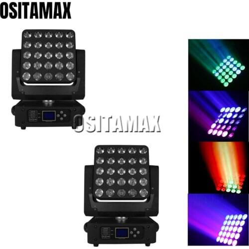 OSITAMAX-A 2PCS/LOT Wash Matrix Blinder Beam Stage High Power Moving Head Lyre LED Audience Equipment 25X10W RGBW