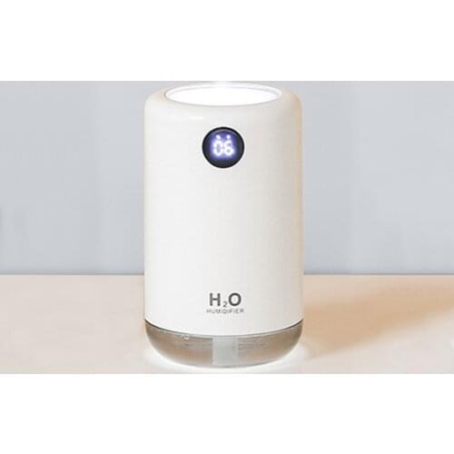 500ml Portable Air Humidifier Ultrasonic Aroma Diffuser Cool Mist Maker Wireless USB Air Purifier Battery Life LED Digital Show