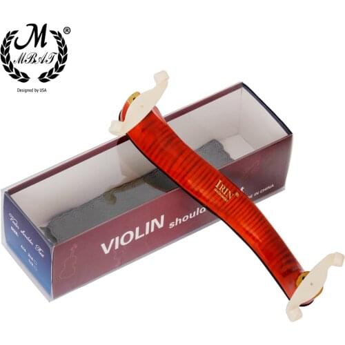 M MBAT Adjustable Solid Wood Shoulder Rest for 3/4 4/4 Violin Stringed Instrument Accessories Fiddle Sponge Shoulder Pads