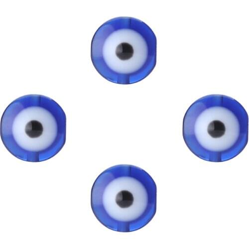 EVIL EYE 50pcs/8*10mm new fashion Oval Shape evil eye blue bead 30g resin eye bead for Charms Beads & Jewelry Making