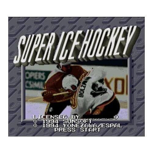 Super Ice Hockey 16 bit Big Gray Game Card For NTSC Game Player Drop Shipping