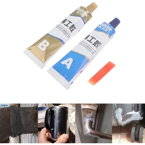 1 Set A+B Metal Repairing Super Adhesive Epoxy Durable Strong Glue Iron Steel Leakage Plugging Welding Glue