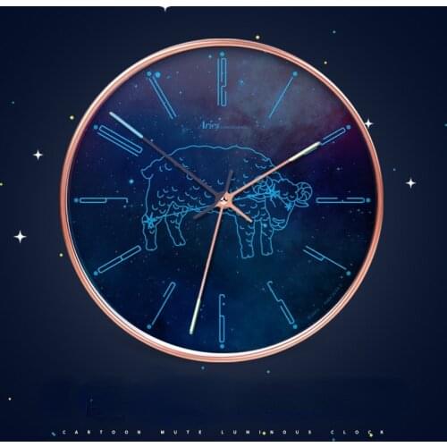 Luminous Constellation Wall Clock Free Punching Mute Living Room Home Modern Minimalist Creative Clocks