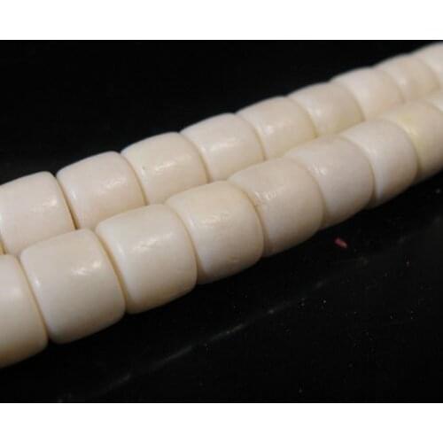TSB0309 Real Tibet Yak Bone Prayer Malas Loose Beads 108beads lot Barrel Beads 8X6mm