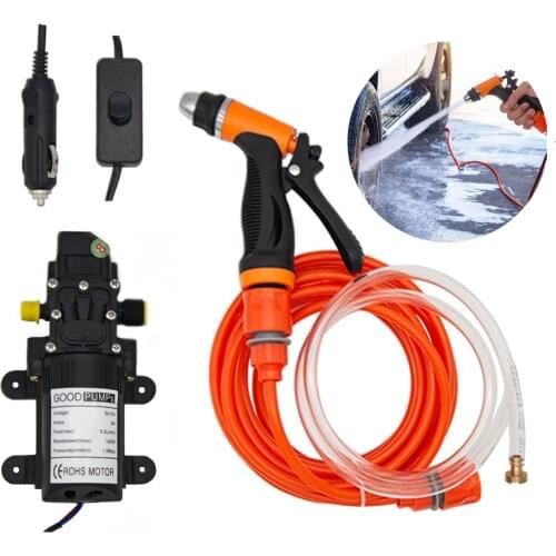 Car Wash High Pressure Pump 12V Water Pump Cigarette Lighter Pressure Washer Gun Car Cleaning Tools Portable Washing Machine