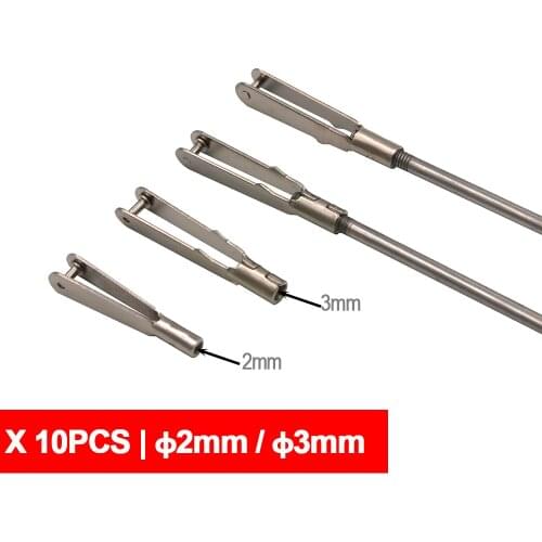 10PCS M2/M3 Steel Clevis Push Rod Coupler Servo Connecting Level/Rod Chuck Horn Clip for RC Micro Drone Aircraft Boat Parts