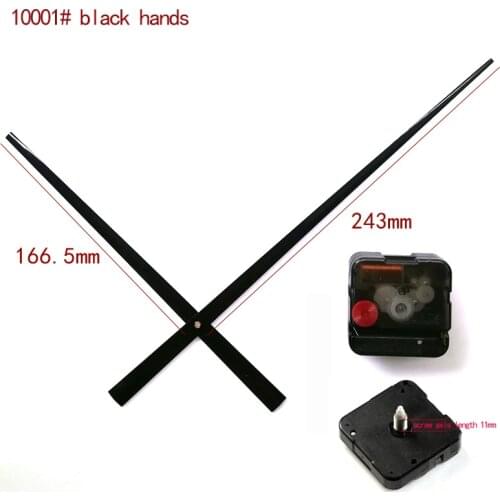 12888 Round Hole High Torque Movement Sweep 11mm screw axis Clock Accessory Quartz With 10001#Black Hands DIY Clock Kits
