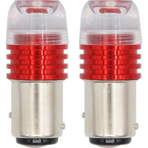 2 PCS Bulbs For Car Tail Brake Lights Auto Turn Signal Lamp Bulb Red 1157 BAY15D P21/5W Strobe Flashing LED Projector Car Goods
