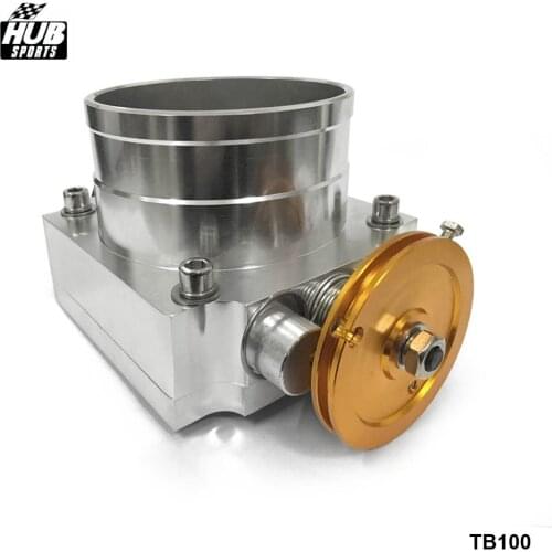 100MM CNC Aluminum High Flow Air Intake Manifold Engine Throttle Body HU-TB100