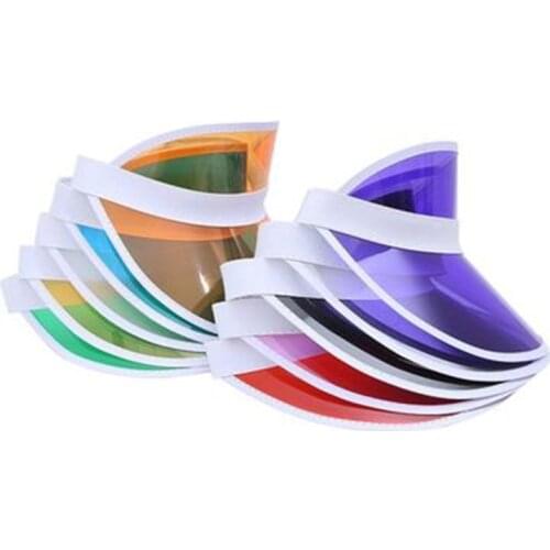 1pc Summer Unisex Women Men Baseball Cap Candy Color Transparent Empty Top Plastic Sunshade Hat Visor Caps Bicycle Hat