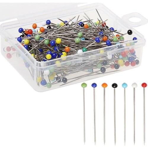 250Pcs/Box Head Pins DIY Tools Round Pearl Head Dressmaking Pins Weddings Corsage Florists Sewing Craft Pin With Box Accessories