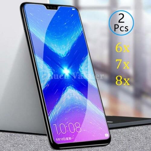 Case On Honor 8x 7x 6x Protective Glass For Huawei honer 7 8 6 x x8 x7 x6 Tempered Glas Full Cover Screen Protector Phone safety