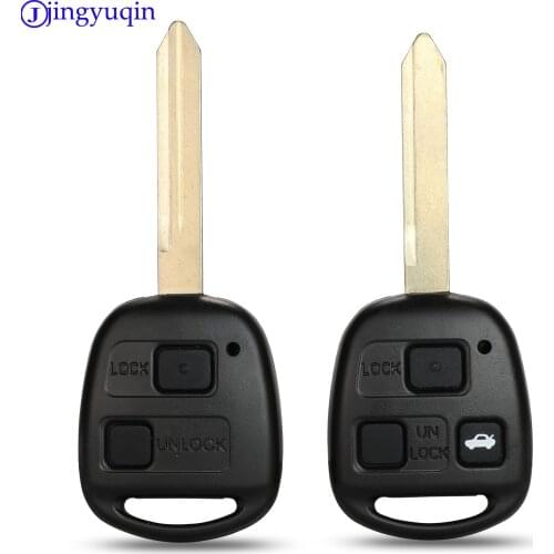 Jingyuqin With Rubber Pad Remote Car Key Shell Case For Toyota Yaris Carina Corolla Avensis Cover Toy47 Blade