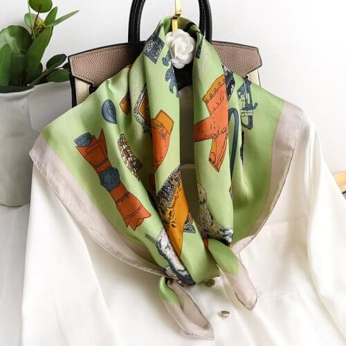 KOI LEAPING New small square scarf fashion female thin sunscreen scarf silk embroidered shawl small scarf gift