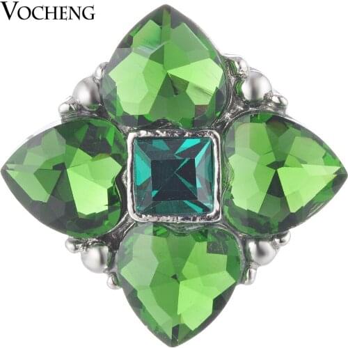 Vocheng Ginger Snap Button 18mm 3 Colors Filled Crystal Square Shape Vn-1780